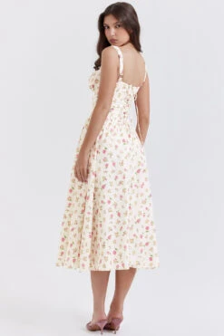 Rose Print Midi Sundress -Traumhafte Kleider tatiana whtflo12r
