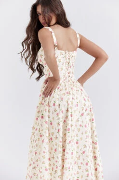 Rose Print Midi Sundress -Traumhafte Kleider tatiana whtflo14r