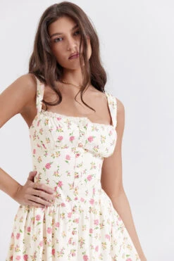 Rose Print Midi Sundress -Traumhafte Kleider tatiana whtflo7r