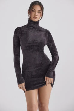 Charcoal Chenille Mini Dress -Traumhafte Kleider taya 5c