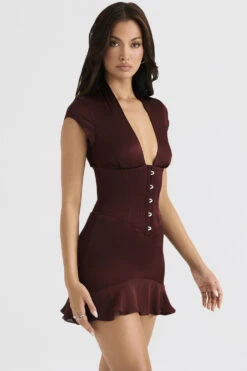Wine Ruffle Corset Dress -Traumhafte Kleider tianna 6z