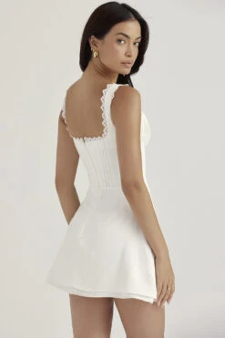 White Pin Tuck Mini Dress -Traumhafte Kleider tilly 9