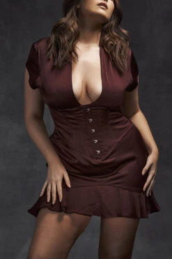 Wine Ruffle Corset Dress -Traumhafte Kleider untitledcapture104253