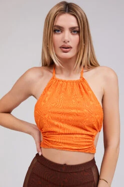 Mistress Rocks 'Vacay Mode' Orange Halter Neck Crop Top 18 Mistress Rocks 'Vacay Mode' Orange Halter Neck Crop Top -Traumhafte Kleider vacay 15a