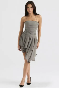 Smoke Gathered Asymmetric Dress -Traumhafte Kleider valeria 2