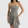 Smoke Gathered Asymmetric Dress -Traumhafte Kleider valeria 5