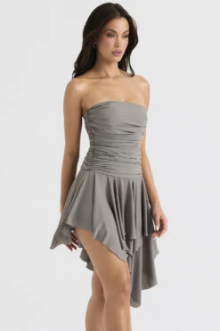 Smoke Gathered Asymmetric Dress -Traumhafte Kleider valeria 6