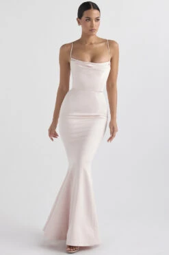Blush Satin Fishtail Gown -Traumhafte Kleider violette 2g