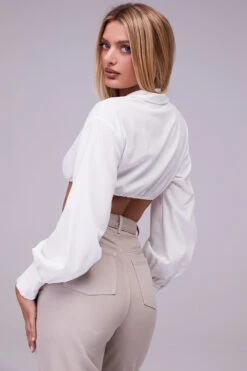 Mistress Rocks 'Wishlist' White Balloon Sleeve Cropped Shirt With Bralette 15 Mistress Rocks 'Wishlist' White Balloon Sleeve Cropped Shirt With Bralette -Traumhafte Kleider wishlist 1