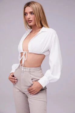 Mistress Rocks 'Wishlist' White Balloon Sleeve Cropped Shirt With Bralette 14 Mistress Rocks 'Wishlist' White Balloon Sleeve Cropped Shirt With Bralette -Traumhafte Kleider wishlist 3
