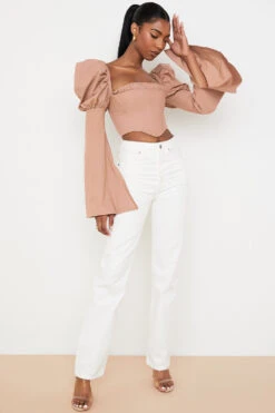 White Vintage Fit High Waist Jeans -Traumhafte Kleider yara 2