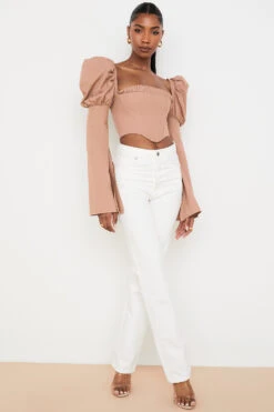 White Vintage Fit High Waist Jeans -Traumhafte Kleider yara 3