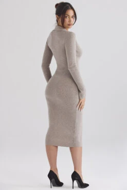 Beige Cashmere Knit Midi Dress -Traumhafte Kleider yvette 8