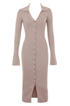 Beige Cashmere Knit Midi Dress -Traumhafte Kleider yvette begie 01c