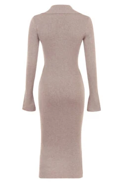 Beige Cashmere Knit Midi Dress -Traumhafte Kleider yvette begie 02c