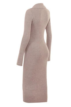 Beige Cashmere Knit Midi Dress -Traumhafte Kleider yvette begie 03c