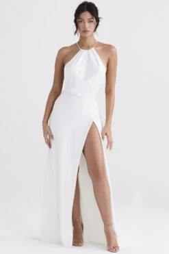 Ivory Thigh Slit Maxi Dress 23 Ivory Thigh Slit Maxi Dress -Traumhafte Kleider zanab 1