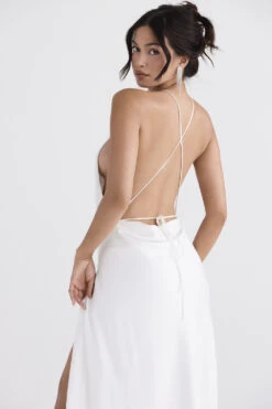 Ivory Thigh Slit Maxi Dress 30 Ivory Thigh Slit Maxi Dress -Traumhafte Kleider zanab 10