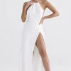 Ivory Thigh Slit Maxi Dress -Traumhafte Kleider zanab 4h