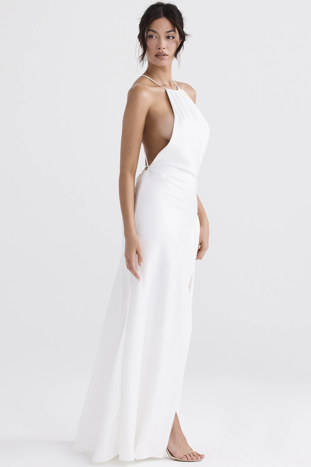 Ivory Thigh Slit Maxi Dress 9 Ivory Thigh Slit Maxi Dress – Bild 7