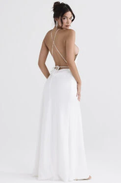 Ivory Thigh Slit Maxi Dress 28 Ivory Thigh Slit Maxi Dress -Traumhafte Kleider zanab 8 1